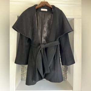 Tahari wool blend belted coat